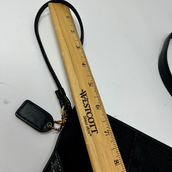 Coach  Crossbody & Wristlet Signature Fabric Leather Trim Black/black - Picture 13 of 14